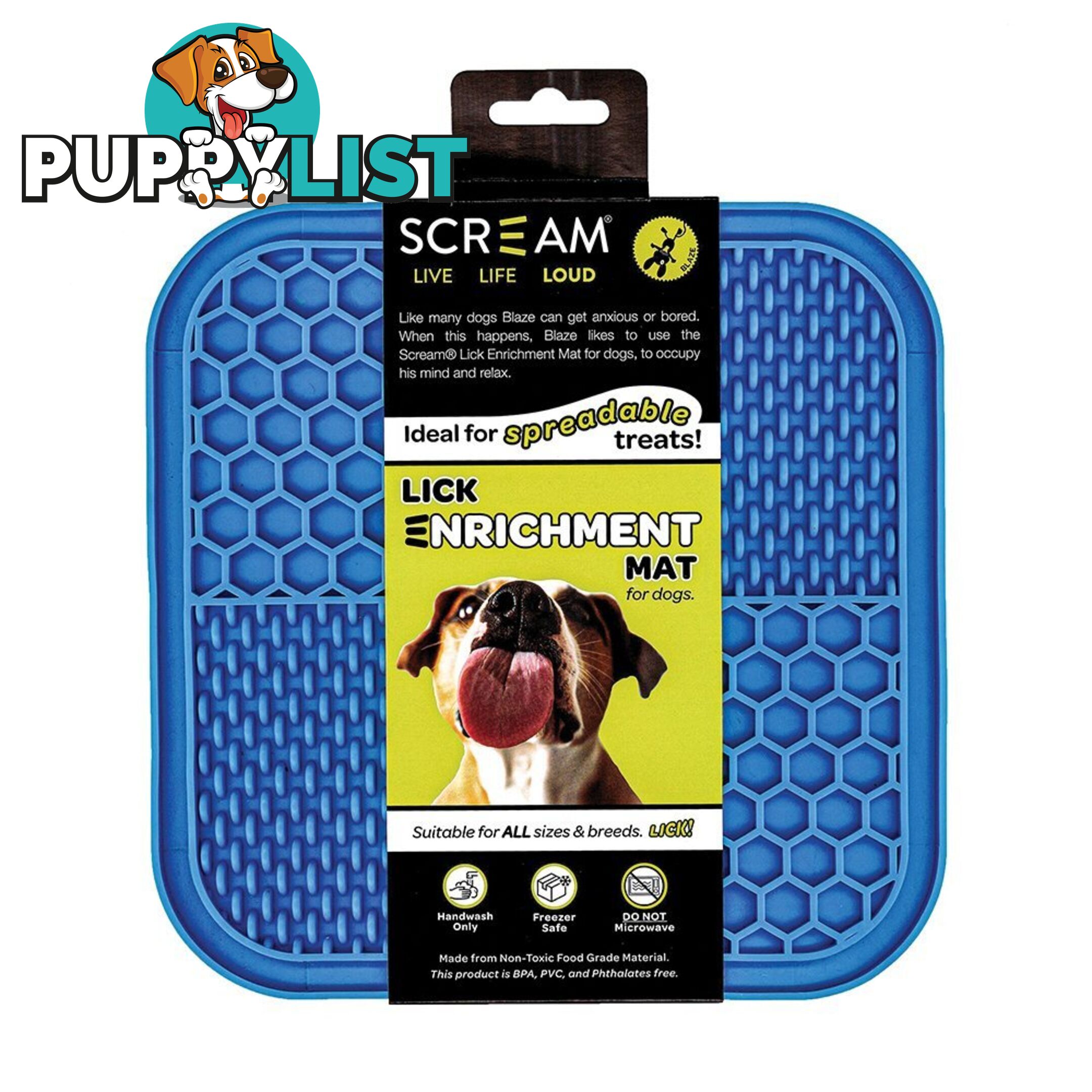 Lick Enrichment Mat - Scream - PPP-49-SLM04