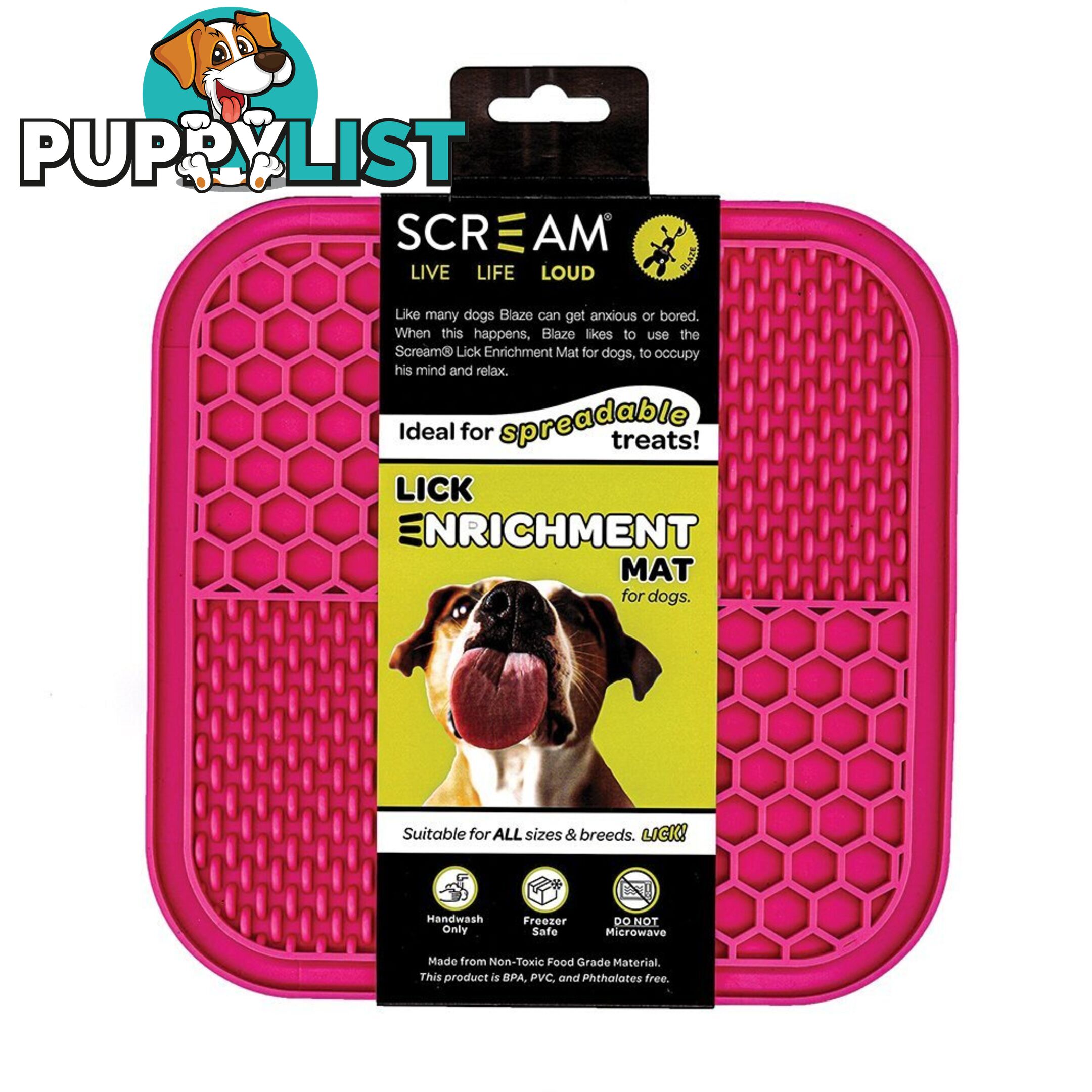 Lick Enrichment Mat - Scream - PPP-49-SLM04