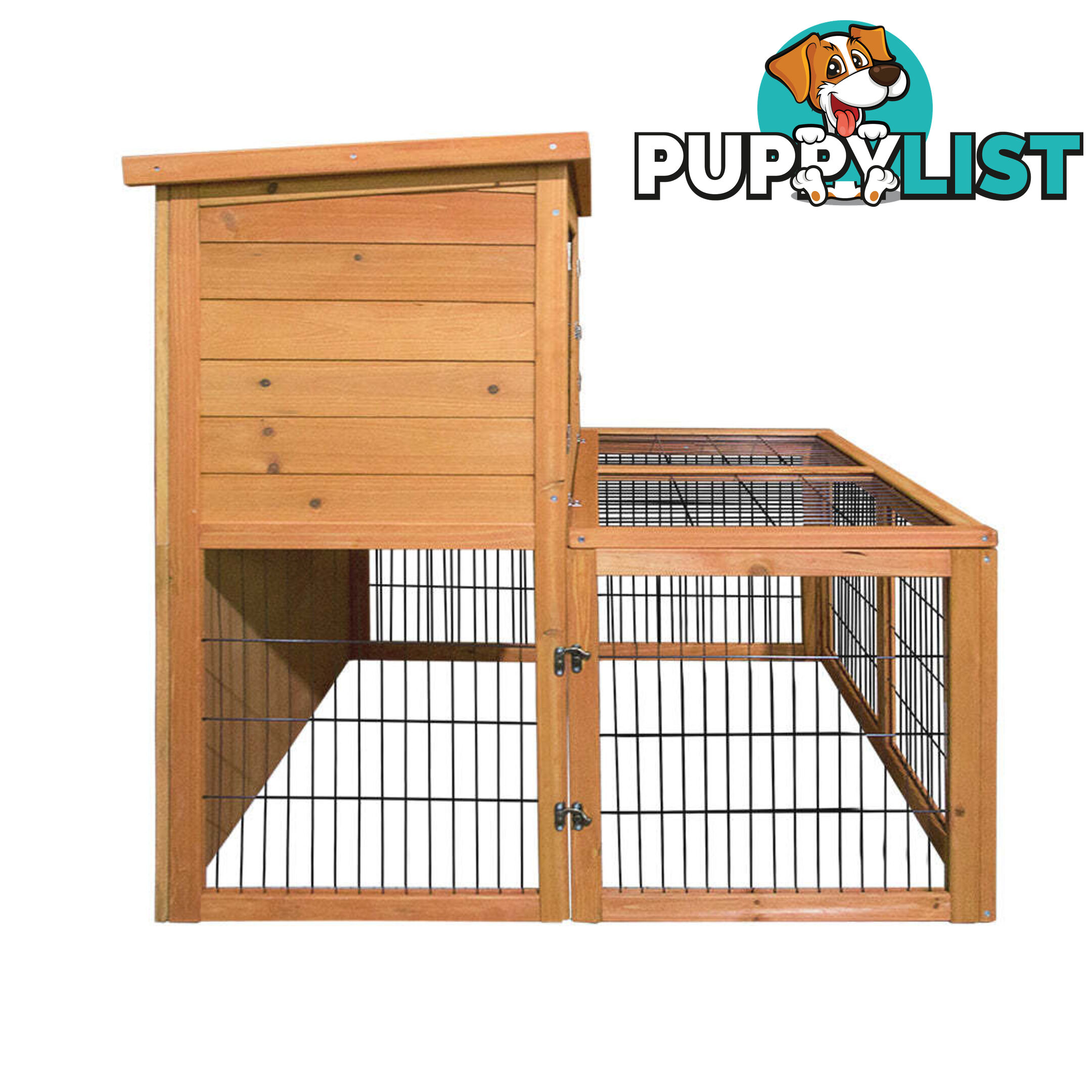 i.Pet Chicken Coop 96cm x 96cm x 100cm Rabbit Hutch Large Run Wooden Cage Outdoor House - PET-GT-WOOD-R8002-S