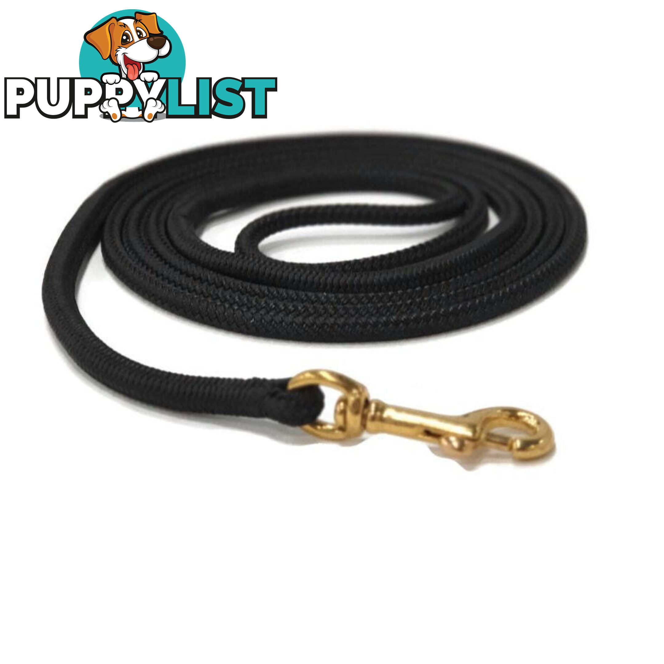 1.8m Long Lead 6mm Rope No Stitching - Yarnix - YNXLD6MM-BLK