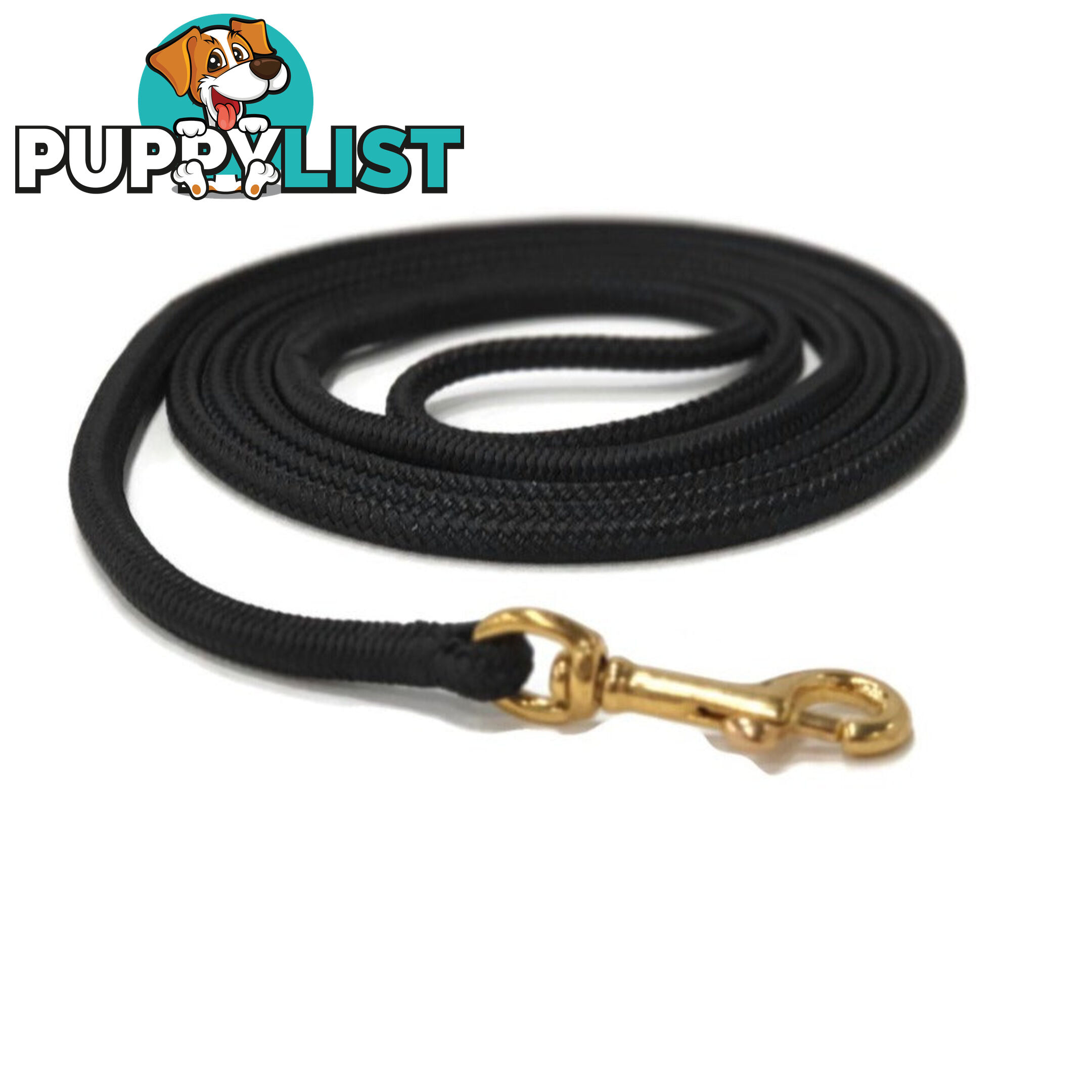 1.8m Long Lead 6mm Rope No Stitching - Yarnix - YNXLD6MM-BLK
