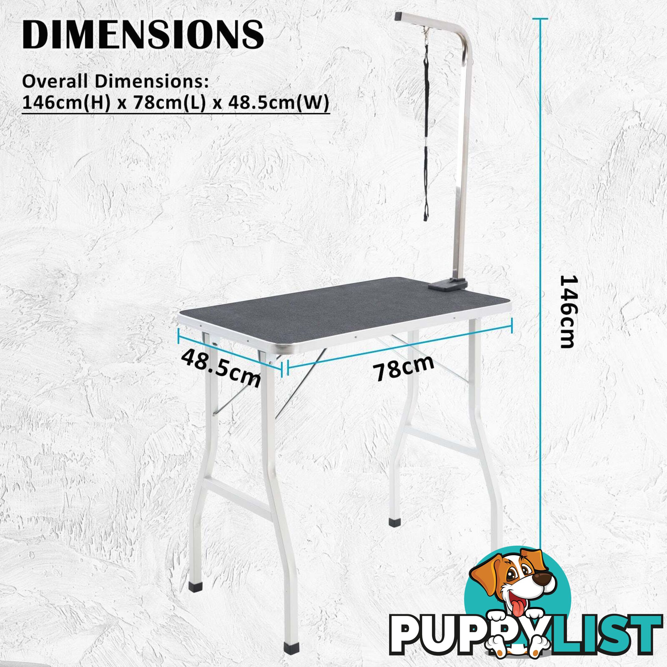 Pet Dog Cat Grooming Salon Table 78cm BLACK - V274-PET-PGT101-BK