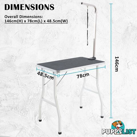 Pet Dog Cat Grooming Salon Table 78cm BLACK - V274-PET-PGT101-BK