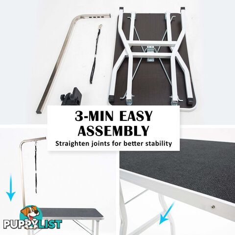 Pet Dog Cat Grooming Salon Table 78cm BLACK - V274-PET-PGT101-BK