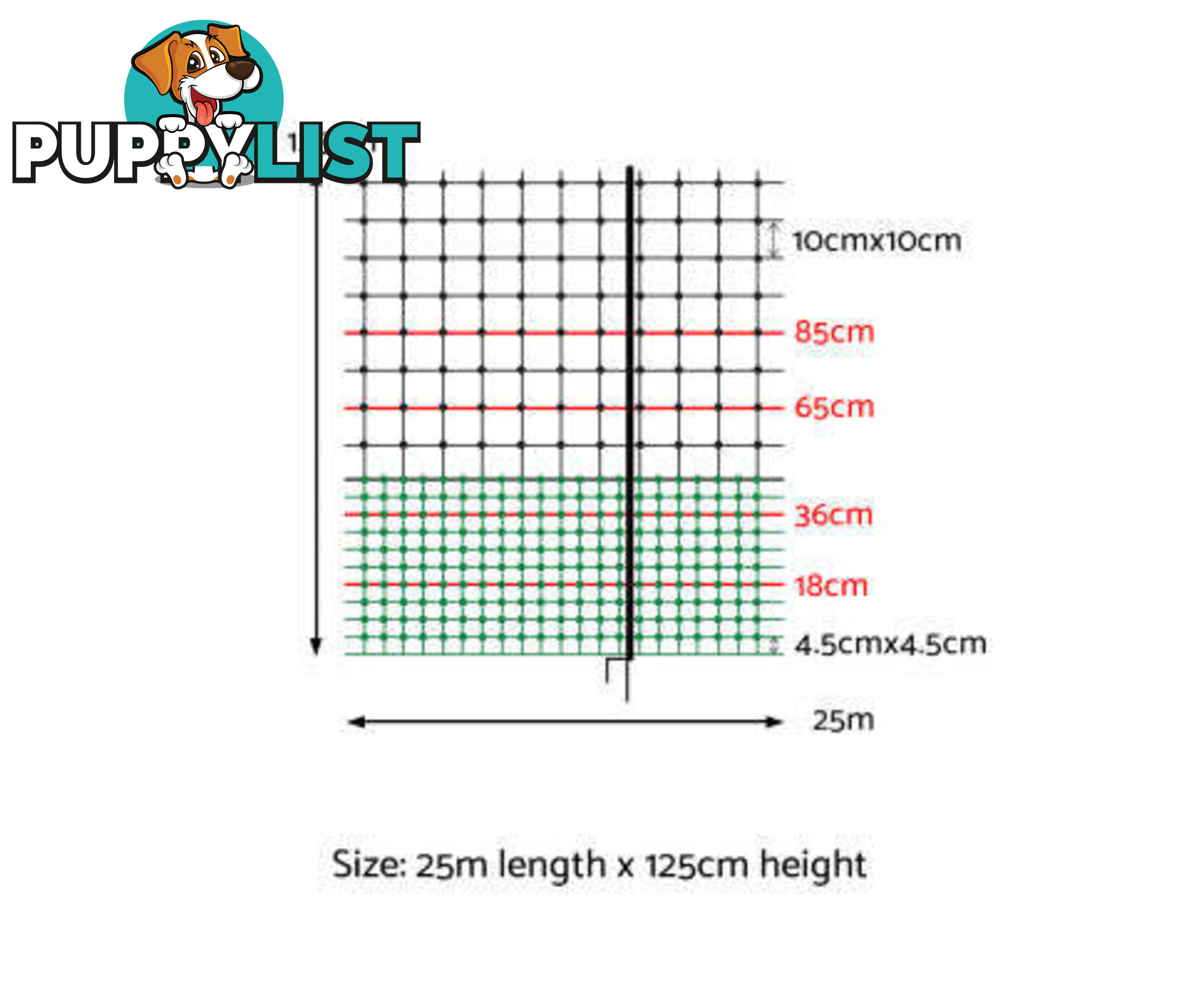 i.Pet Poultry Chicken Fence Netting Electric wire Ducks Goose Coop - PET-CF-50X125-BK
