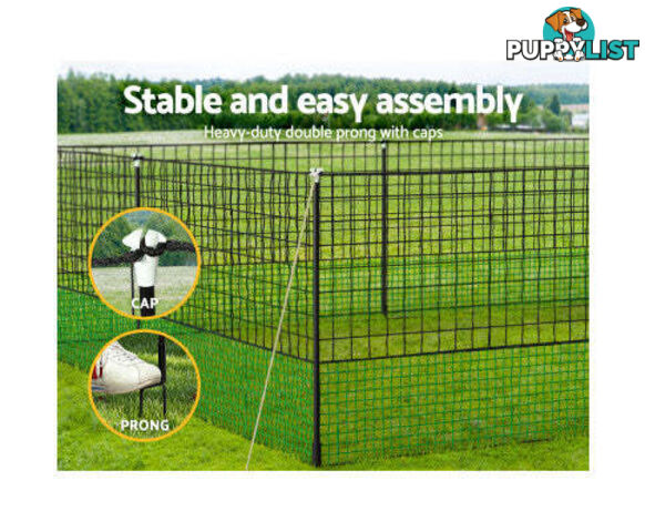 i.Pet Poultry Chicken Fence Netting Electric wire Ducks Goose Coop - PET-CF-50X125-BK