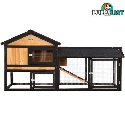 i.Pet Chicken Coop Rabbit Hutch 165cm x 43cm x 86cm Extra Large Run House Cage Wooden Outdoor - PET-GT-R036L-180