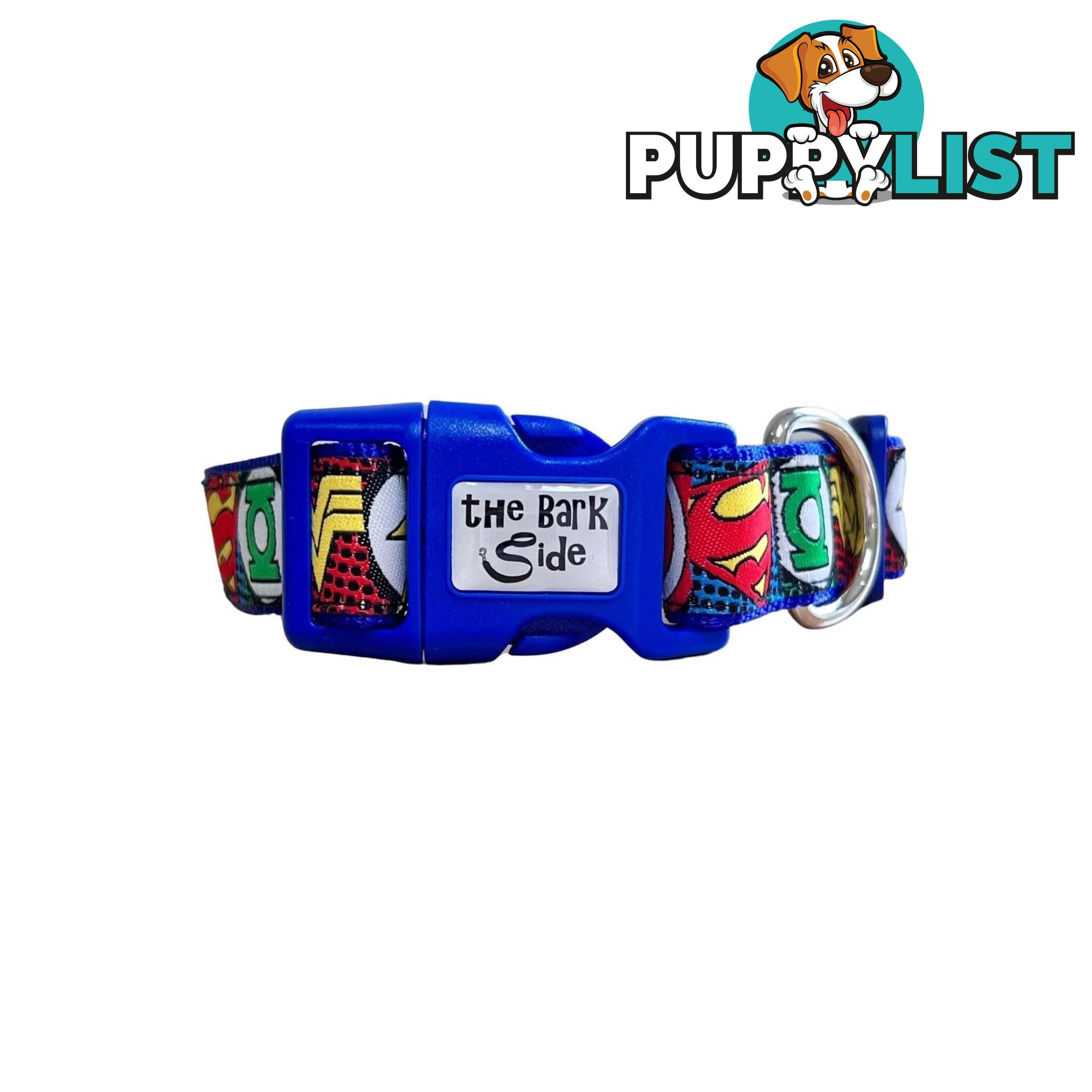 Superhero Dog Collar - Hand Made by The Bark Side - TBSHEROSMLBLK