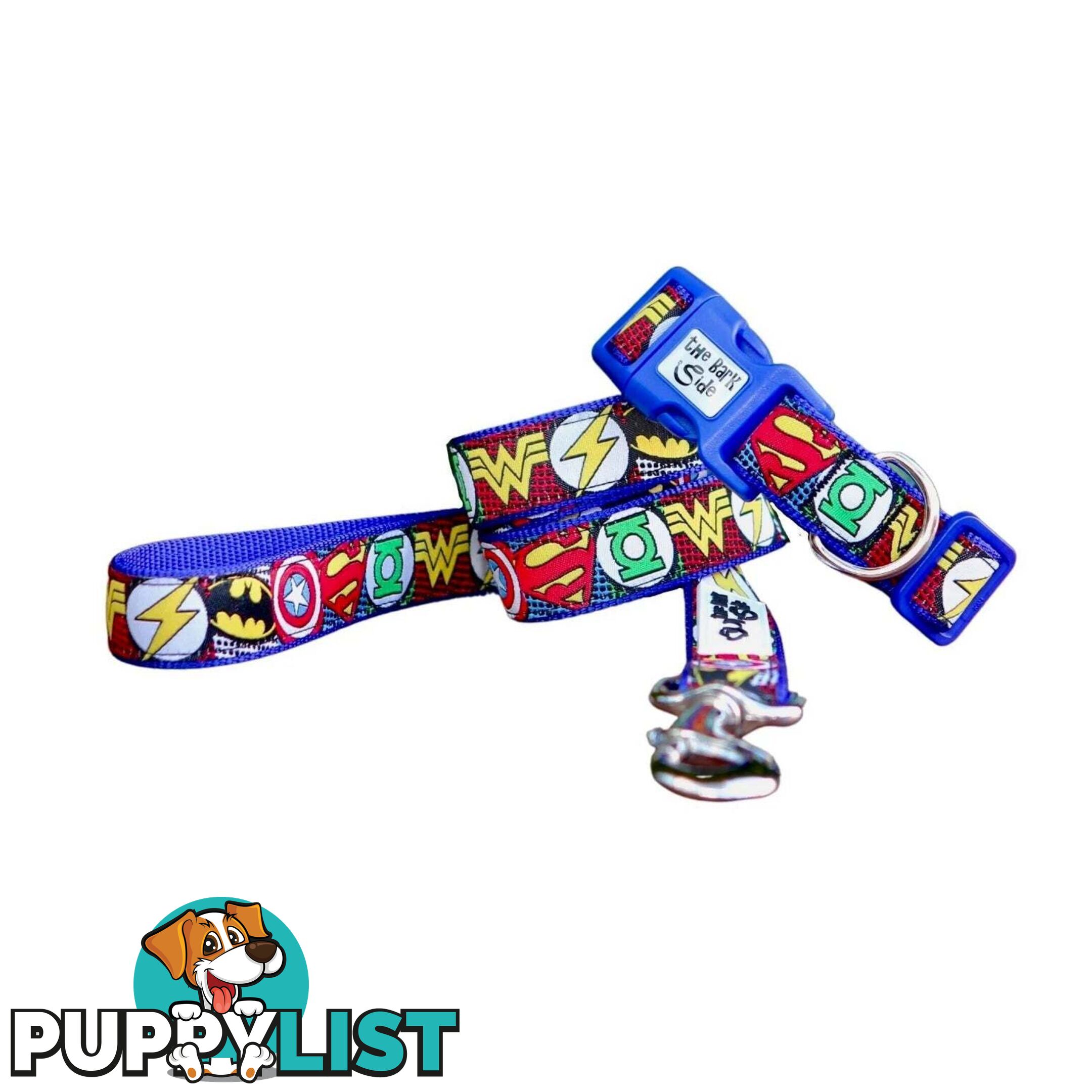 Superhero Dog Collar - Hand Made by The Bark Side - TBSHEROSMLBLK
