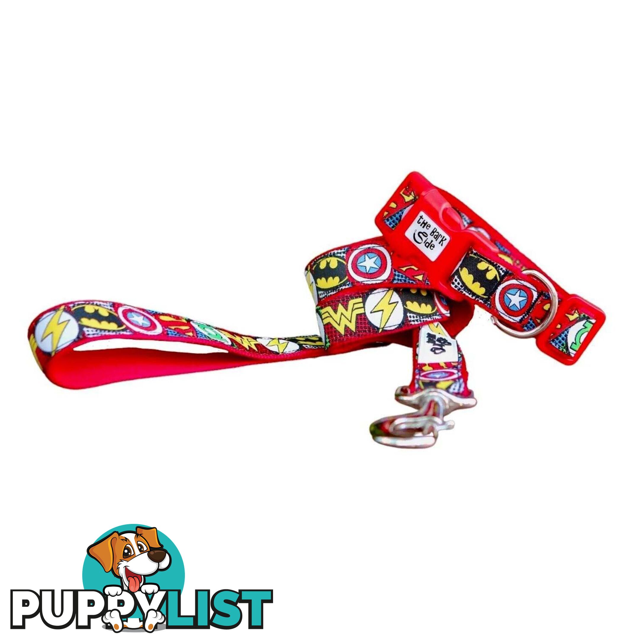 Superhero Dog Collar - Hand Made by The Bark Side - TBSHEROSMLBLK