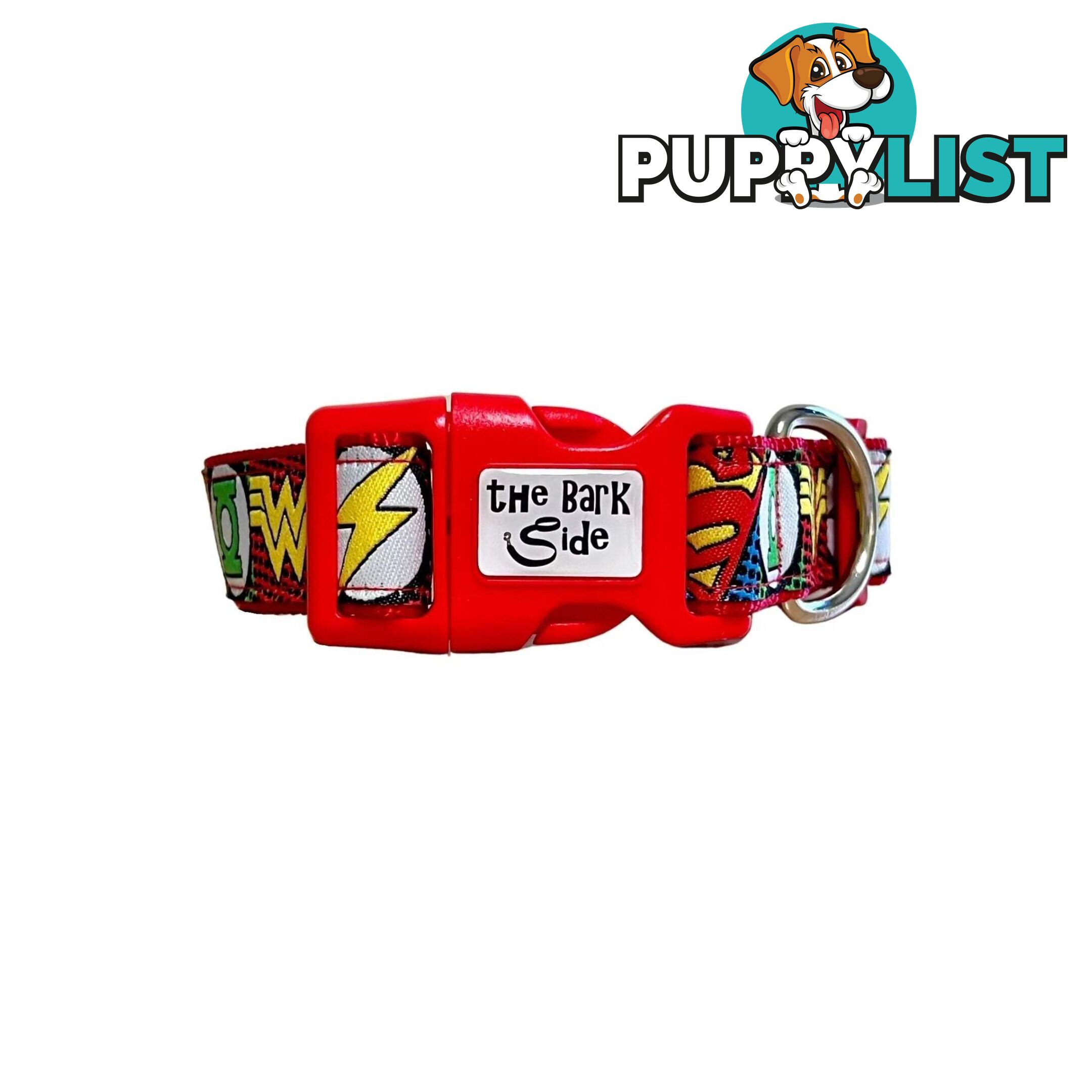 Superhero Dog Collar - Hand Made by The Bark Side - TBSHEROSMLBLK