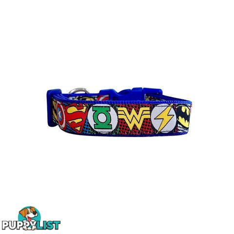Superhero Dog Collar - Hand Made by The Bark Side - TBSHEROSMLBLK