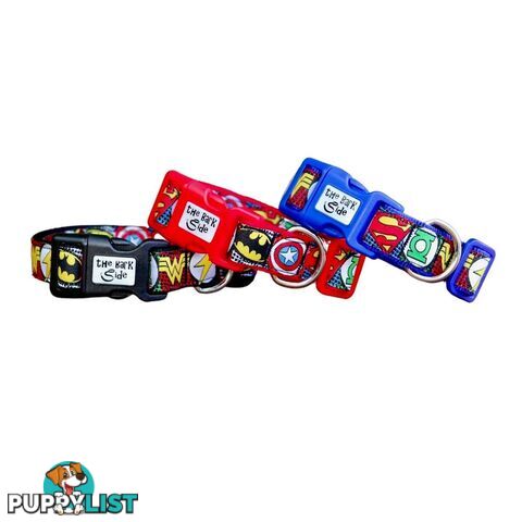 Superhero Dog Collar - Hand Made by The Bark Side - TBSHEROSMLBLK