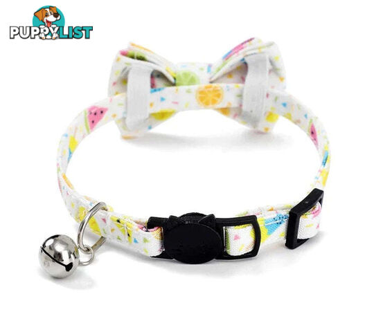 Breakaway Cat Collar & Bow Tie / XS - Hand Made by The Bark Side - TBSBRKXSSUM
