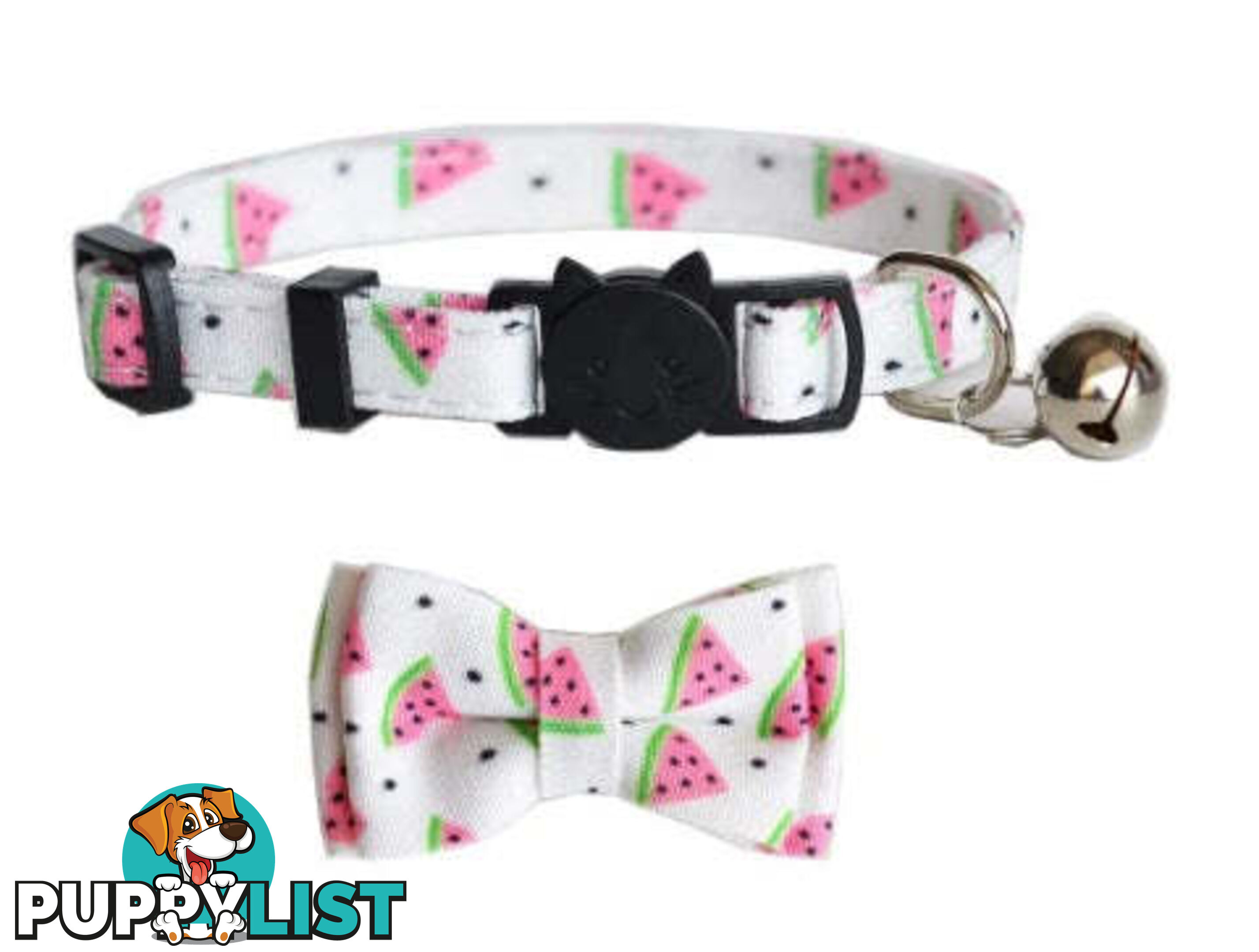 Breakaway Cat Collar & Bow Tie / XS - Hand Made by The Bark Side - TBSBRKXSSUM