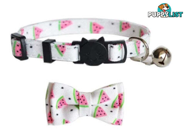 Breakaway Cat Collar & Bow Tie / XS - Hand Made by The Bark Side - TBSBRKXSSUM