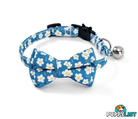 Breakaway Cat Collar & Bow Tie / XS - Hand Made by The Bark Side - TBSBRKXSSUM