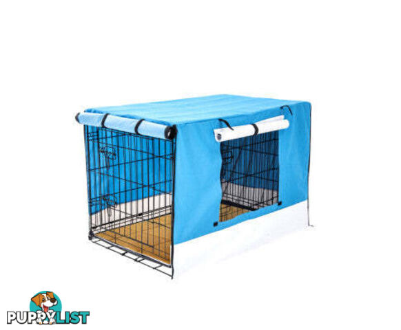 Paw Mate Wire Dog Cage Crate with Tray + Cushion Mat + Cover Combo - V274-PET-WCCVCU42-PK