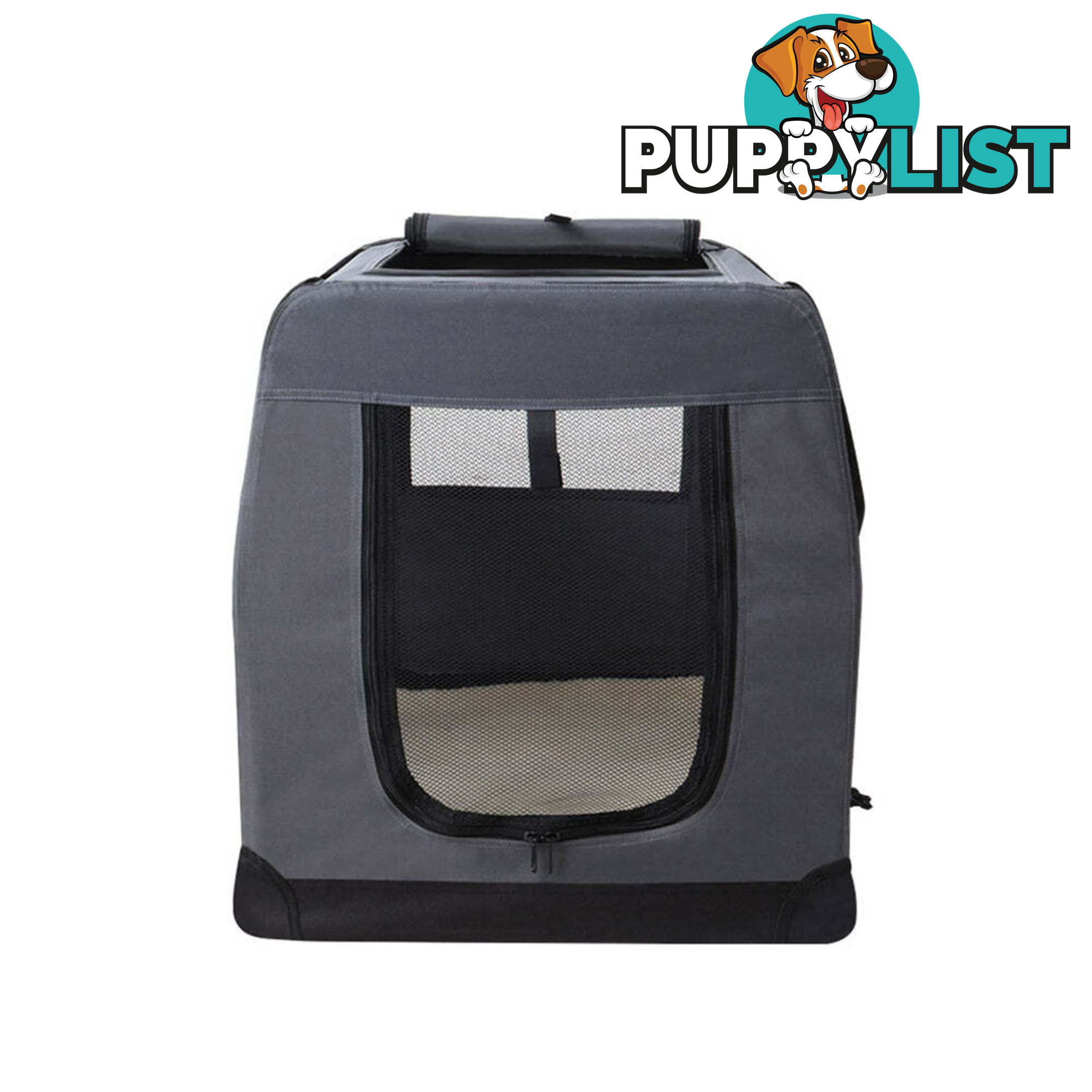 i.Pet Pet Carrier Soft Crate Dog Cat Travel 82x58CM Portable Foldable Car XL - PET-CARRIER-XL-GR