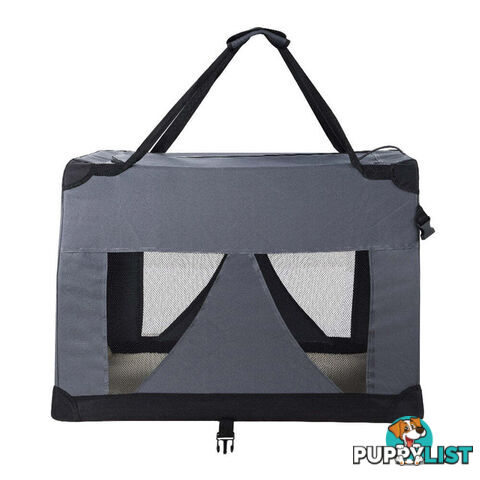 i.Pet Pet Carrier Soft Crate Dog Cat Travel 82x58CM Portable Foldable Car XL - PET-CARRIER-XL-GR