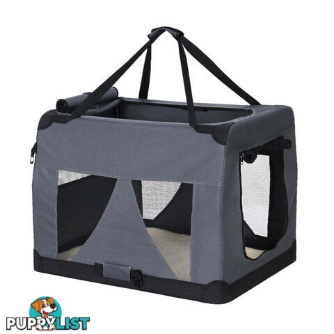i.Pet Pet Carrier Soft Crate Dog Cat Travel 82x58CM Portable Foldable Car XL - PET-CARRIER-XL-GR