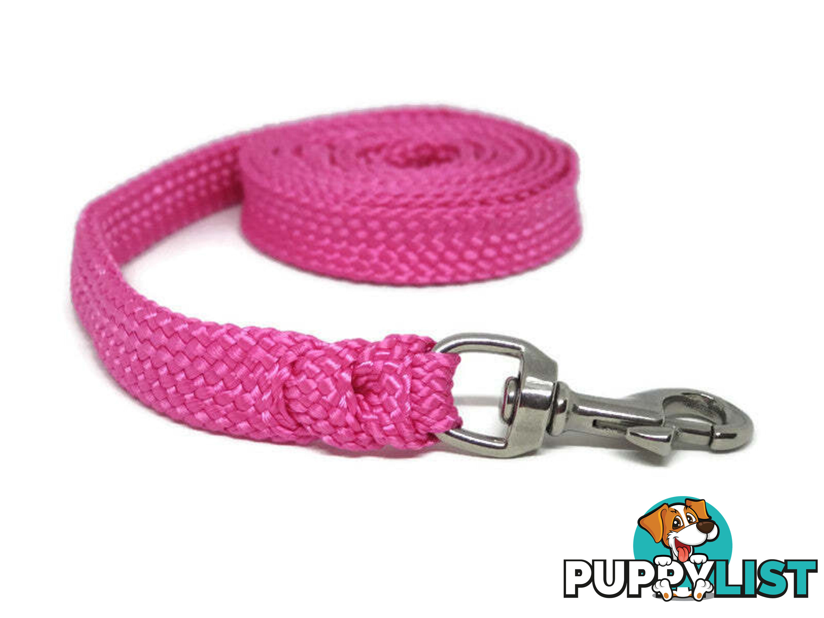 1.8m to 10m Long Dog Lead No Stitching Tough Yarnix 20mm Wide - YNXLD203BRREDGRN