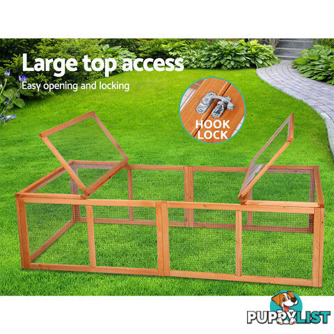 i.Pet Chicken Coop Rabbit Hutch 180cm Extra Large Wooden Chicken House Run XL Hen Cage - PET-GT-RR-4
