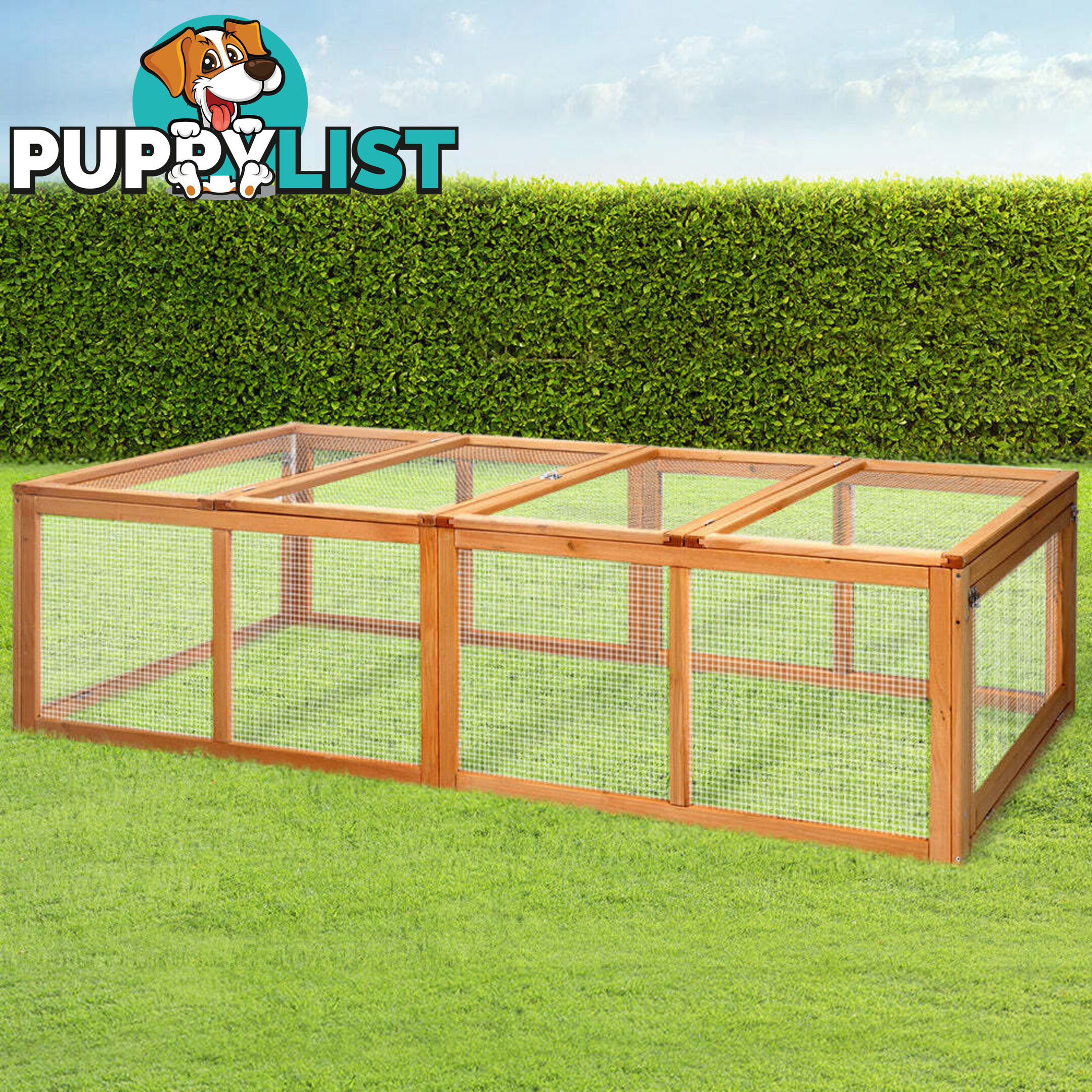 i.Pet Chicken Coop Rabbit Hutch 180cm Extra Large Wooden Chicken House Run XL Hen Cage - PET-GT-RR-4