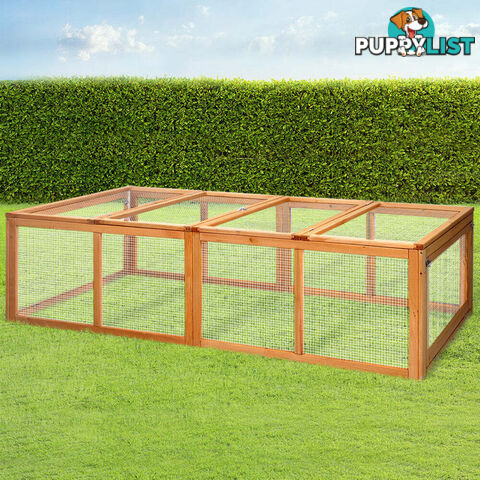 i.Pet Chicken Coop Rabbit Hutch 180cm Extra Large Wooden Chicken House Run XL Hen Cage - PET-GT-RR-4