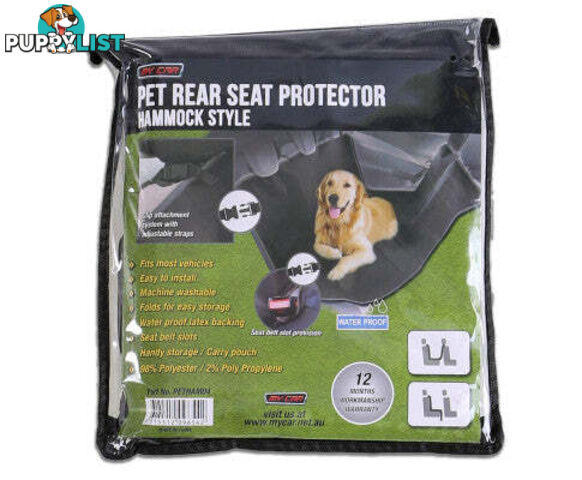 Premium Pet Car Cover Waterproof Cat Dog Back Seat Hammock NonSlip Protector Mat - V121-PETHAM04