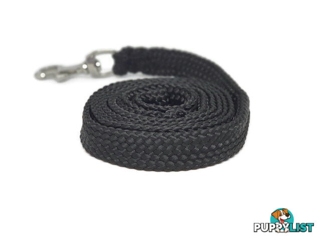 1.8m to 10m Long Dog Lead No Stitching Tough Yarnix 20mm Wide - YNXLD203BRBLKYEL
