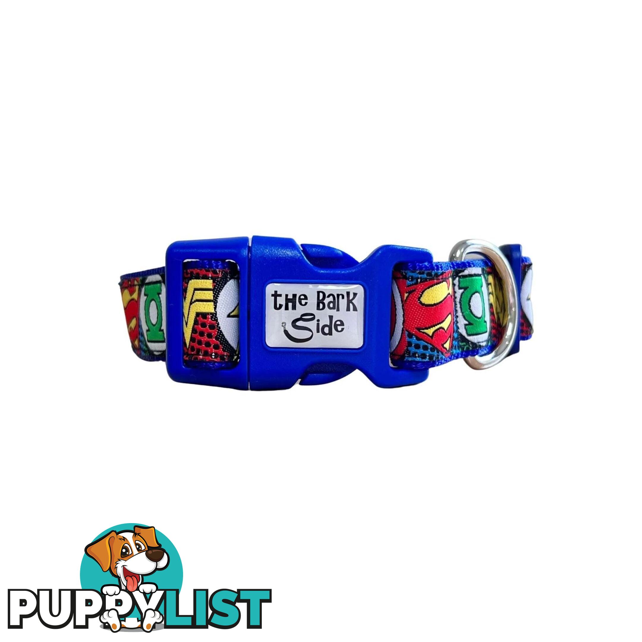 Superhero Dog Collar - Hand Made by The Bark Side - TBSHEROXSBLK