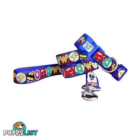 Superhero Dog Collar - Hand Made by The Bark Side - TBSHEROXSBLK