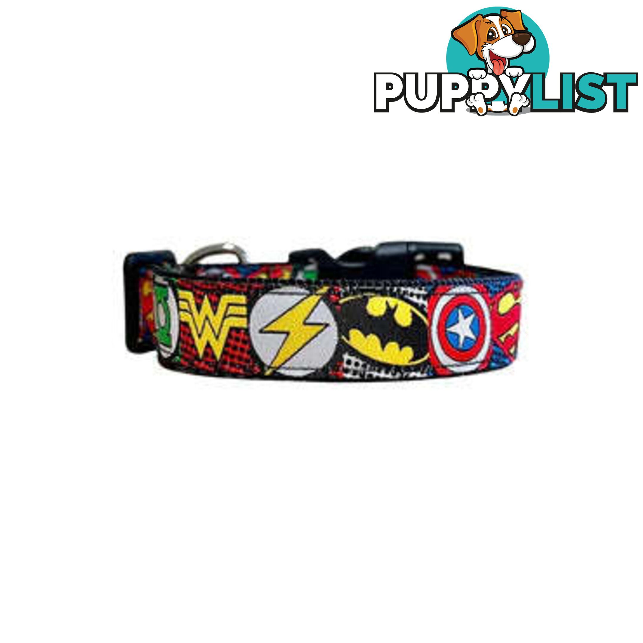 Superhero Dog Collar - Hand Made by The Bark Side - TBSHEROXSBLK