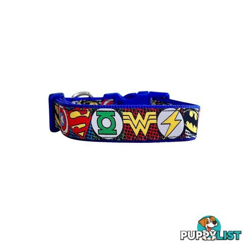 Superhero Dog Collar - Hand Made by The Bark Side - TBSHEROXSBLK