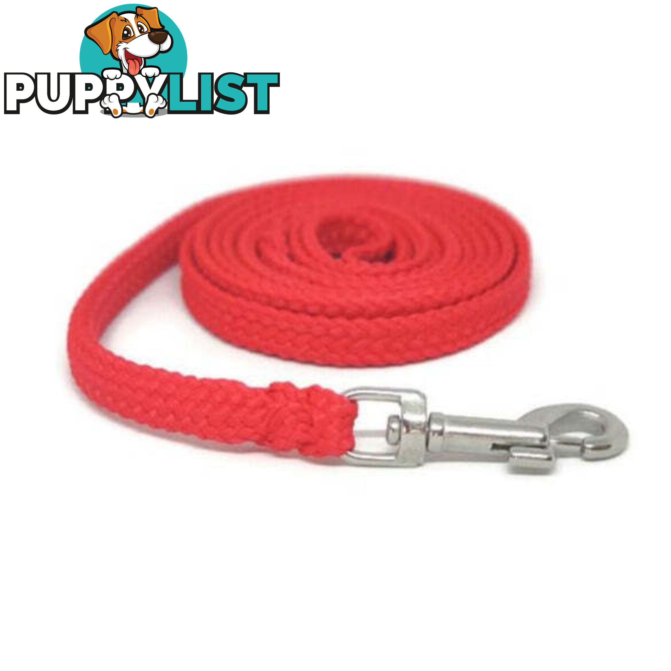 1.8m to 10m Long Dog Lead No Stitching Tough Yarnix 10mm Wide - YNXLD10-3-PNK-SS