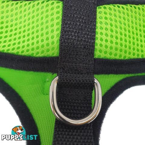 Doggie ID Harness Soft Air Mesh Personalised Embroidered - GC-HAR-ID-BLK-L
