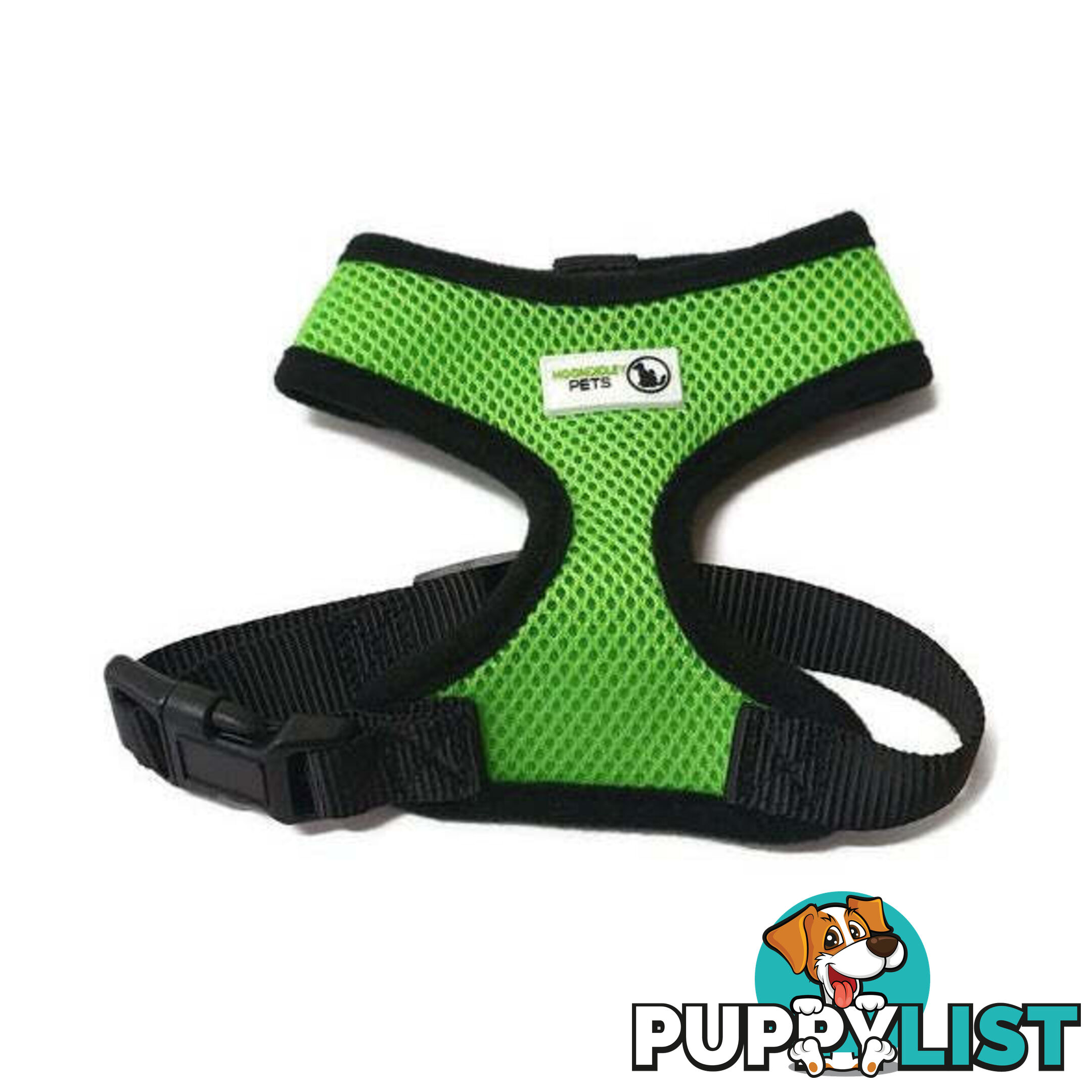 Pet Harness Soft Air Mesh Padded Adjustable  - Moondidley Pets - MDPHARMESMLBL