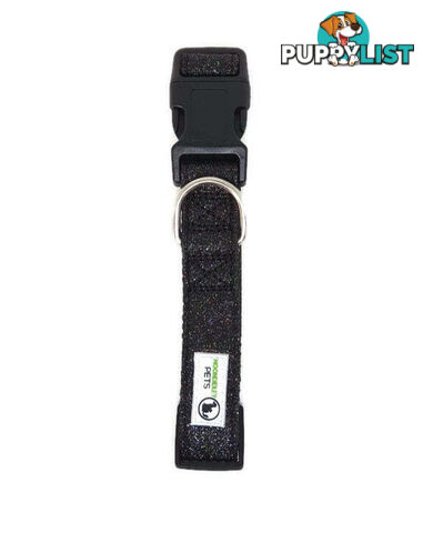 Bling Glitter Overlay Nylon Collar - Breakaway Buckle - Moondidley Pets - MDPCOLBLIXLGRN