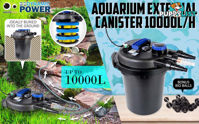 Aquarium Garden UV Light Pond Filter Set 10000L/H - V274-AQ-CPF250-15