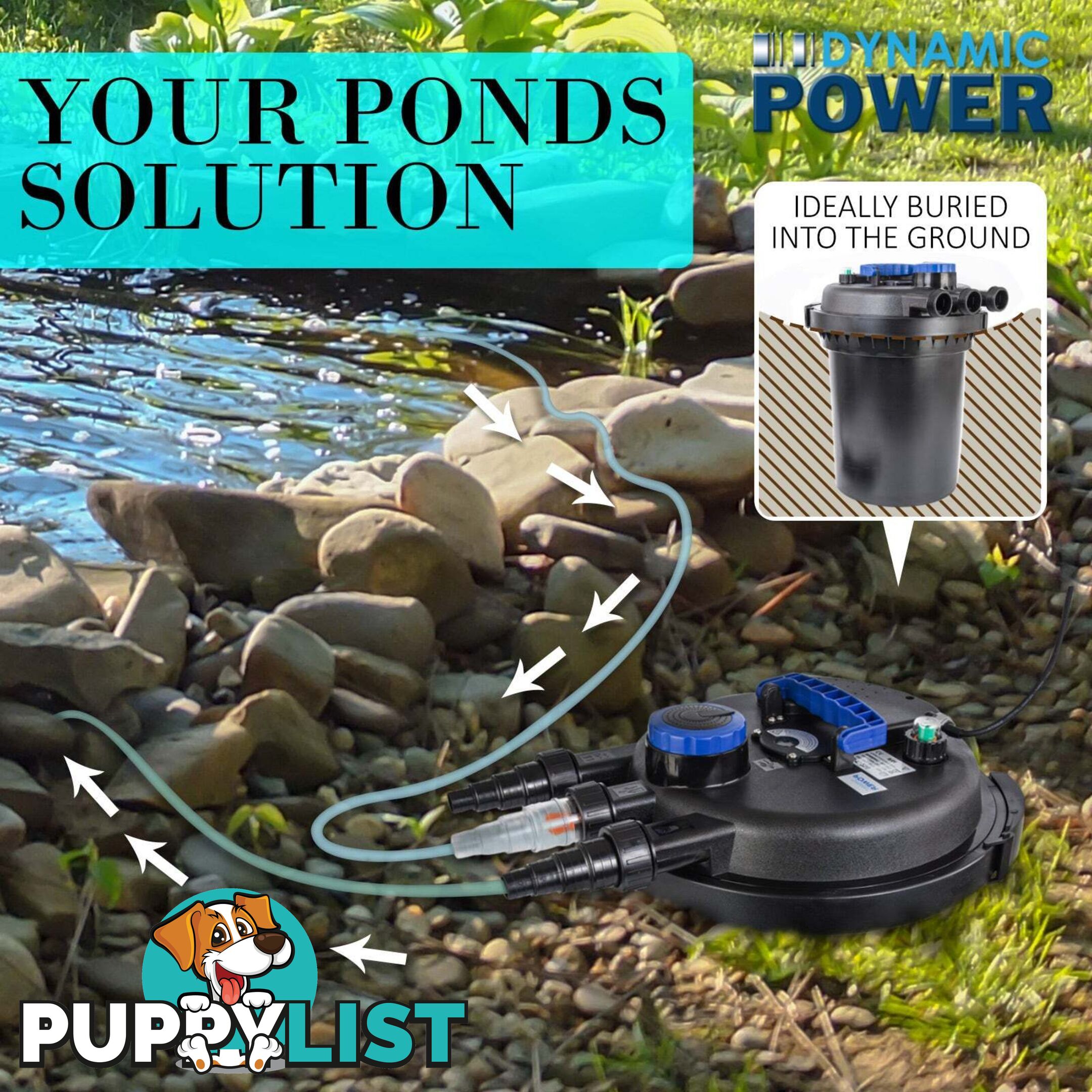 Aquarium Garden UV Light Pond Filter Set 10000L/H - V274-AQ-CPF250-15