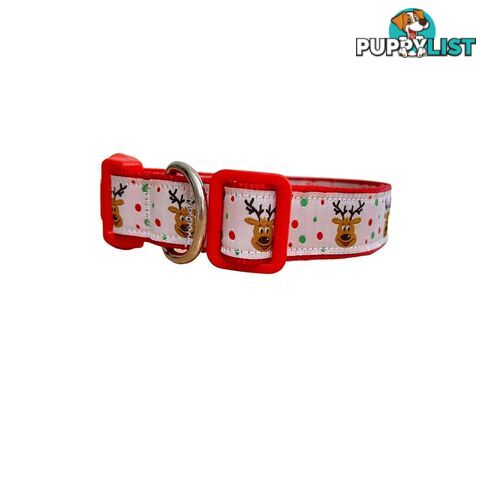 Christmas Dog Collar / Reindeer / Santa / XS - L - Hand Made by The Bark Side - TBSCHRSMLHO