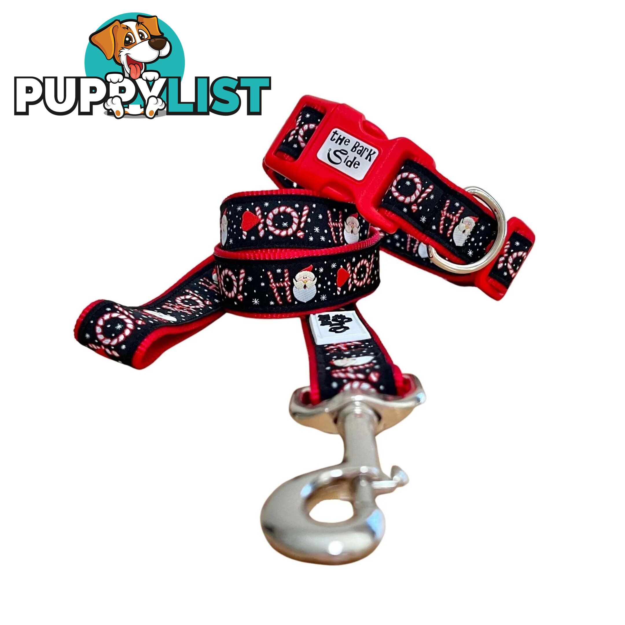 Christmas Dog Collar / Reindeer / Santa / XS - L - Hand Made by The Bark Side - TBSCHRSMLHO