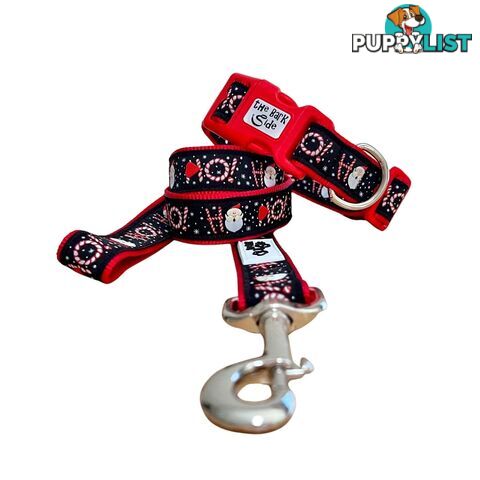 Christmas Dog Collar / Reindeer / Santa / XS - L - Hand Made by The Bark Side - TBSCHRSMLHO
