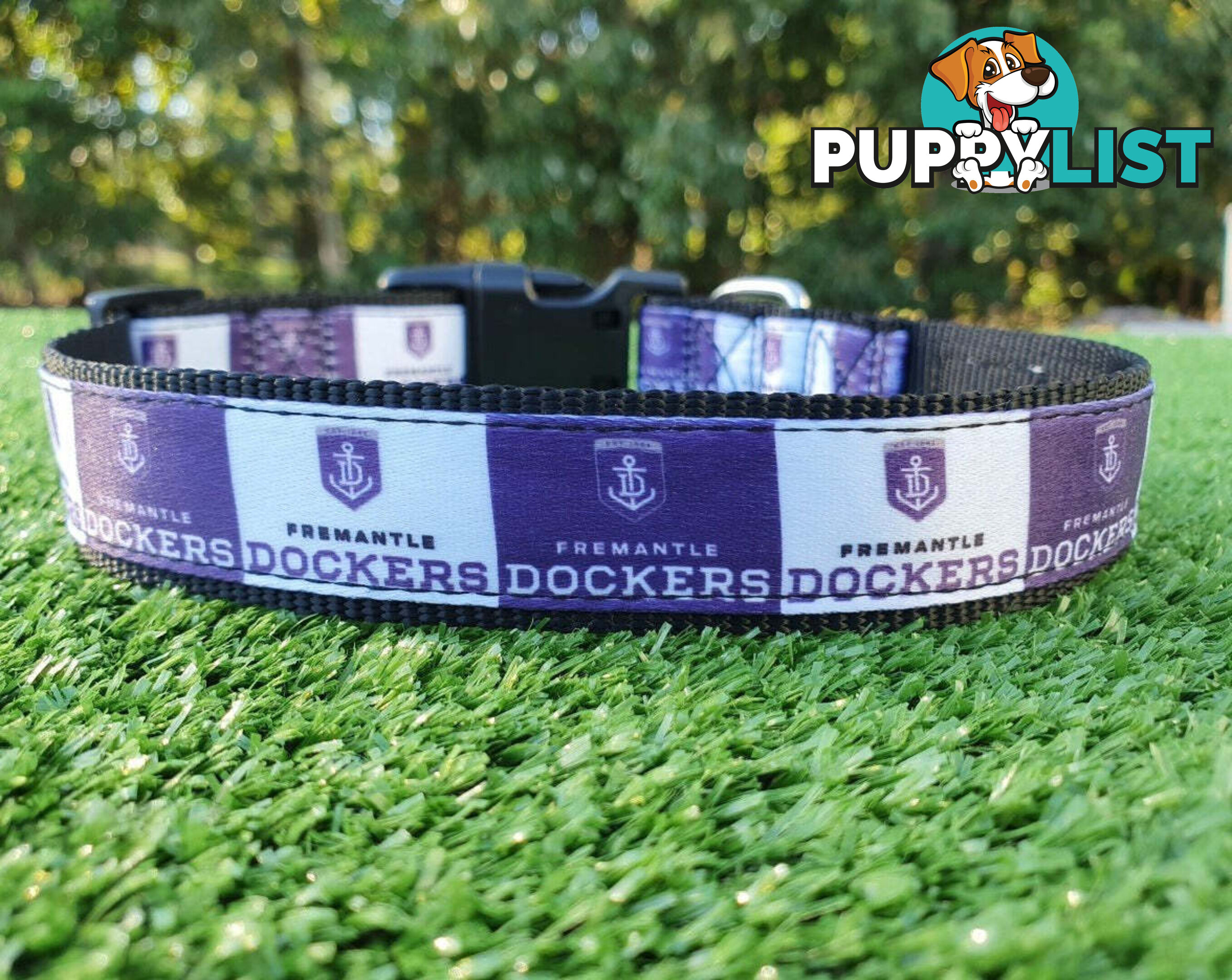 AFL Dog Collars, Footy - Aussie Rules - Moondidley Pets - MDPCOLAFLLWB