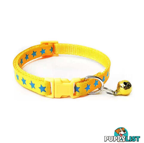 Stars Cat Collar / XS - Hand Made by The Bark Side - TBSSTAXSRED