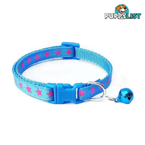 Stars Cat Collar / XS - Hand Made by The Bark Side - TBSSTAXSRED