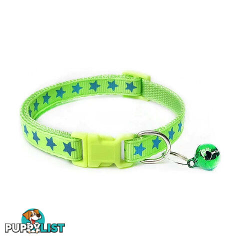 Stars Cat Collar / XS - Hand Made by The Bark Side - TBSSTAXSRED