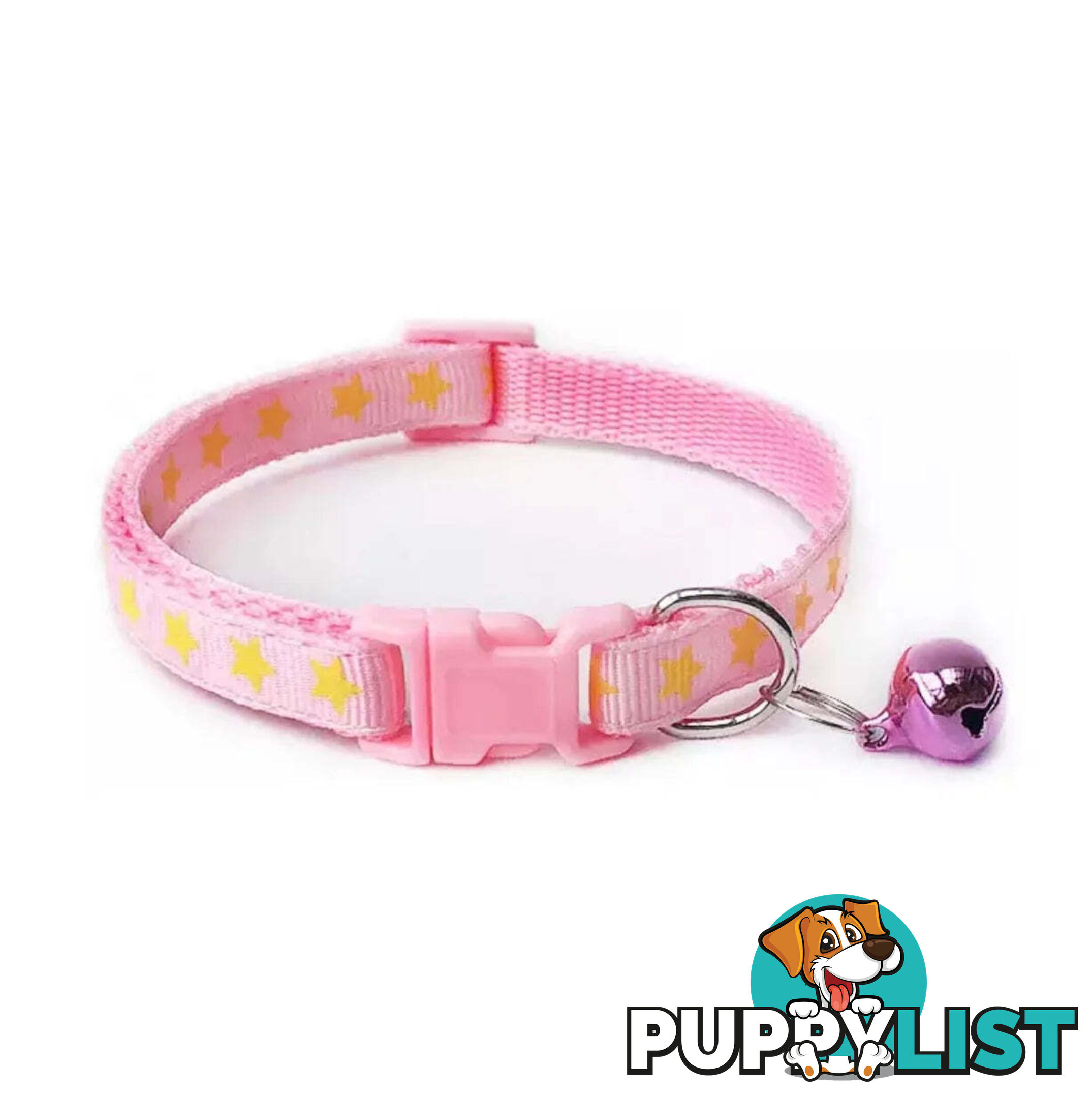 Stars Cat Collar / XS - Hand Made by The Bark Side - TBSSTAXSRED