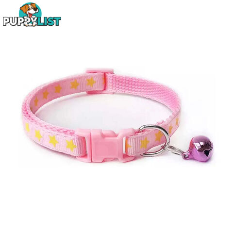 Stars Cat Collar / XS - Hand Made by The Bark Side - TBSSTAXSRED